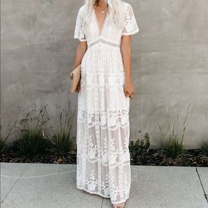 VICI The Day We Met floral lace maxi dress